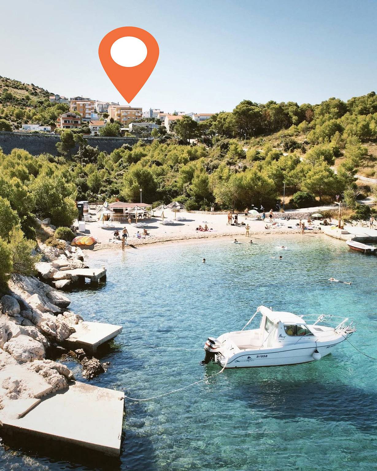 Ganze Wohnung, Apartment Kiara near the beach in Primosten, Šibenik-Knin