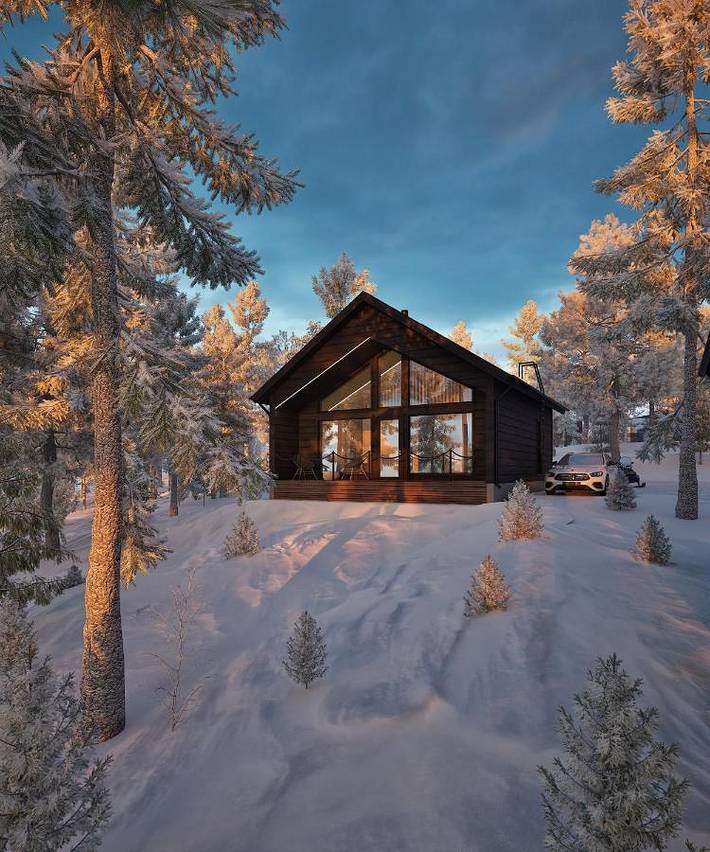 Vakantiewoning voor 8 personen, with balkon and sauna as well as uitzicht in Finland