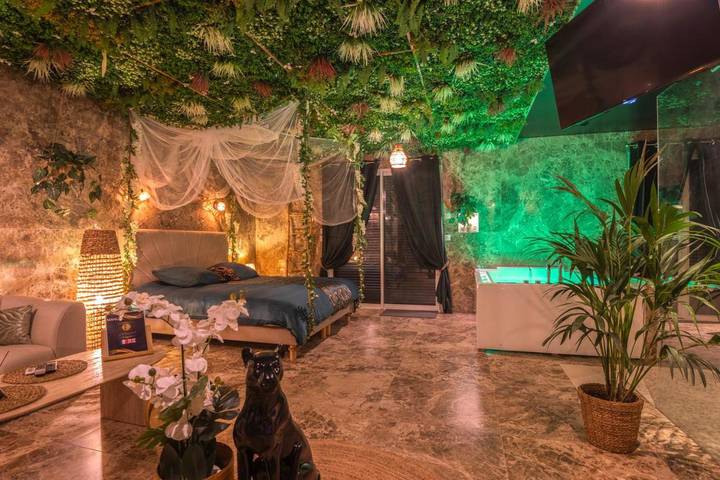 Gîte pour 2 personnes, avec terrasse ainsi que sauna et jacuzzi à Chambly