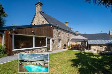 Gîte pour 8 personnes, avec jardin et piscine à Montfarville