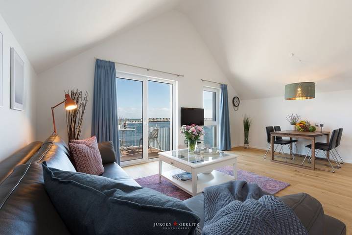 Ganze Wohnung, Mehrblick - Duschbad, Fußbodenheizung, Tv, Balkon, 1. Reihe am Wasser, 3. Stock in Olpenitz, Kappeln