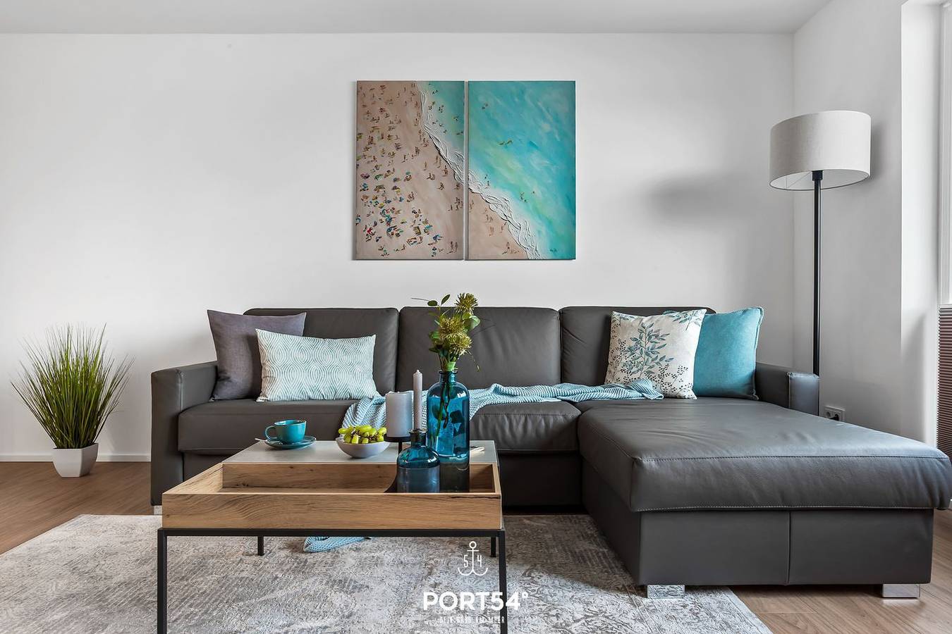 Ganze Wohnung, Hafenflair 1 - Hafenblick, Balkon, 1. Reihe am Wasser, 1. Stock, Duschbad in Olpenitz, Kappeln