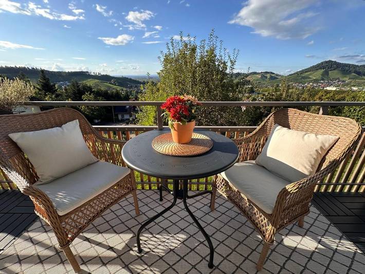 Ferienwohnung für 2 Personen, mit Balkon und Terrasse sowie Garten und Sauna in Kappelrodeck