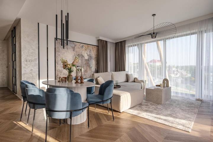 Ferienwohnung für 7 Personen, mit Balkon und Sauna sowie Ausblick und Seeblick in den Masuren