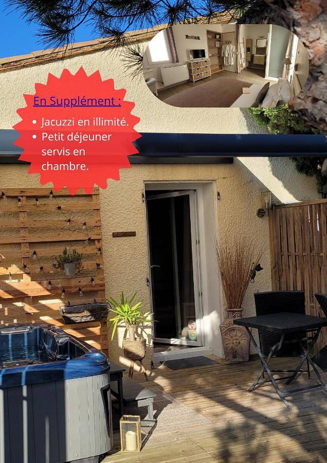 Gîte pour 2 personnes, avec jardin ainsi que jacuzzi et balcon à Malves-en-Minervois