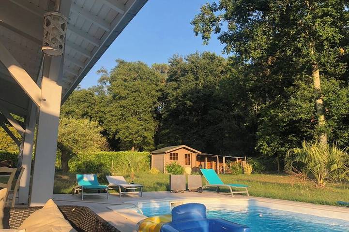 Maison de vacances pour 7 personnes, avec jardin à Casteljaloux