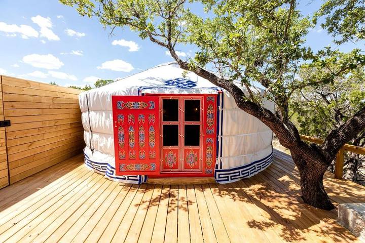 Camping für 2 Personen, mit Terrasse und Whirlpool, mit Haustier in Texas