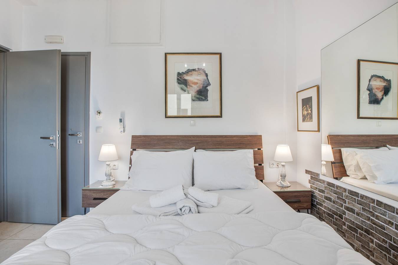 Kamer 'Porto Chania B2' met gedeelde tuin, draadloos internet en airconditioning in Splantzia, Chania en omgeving