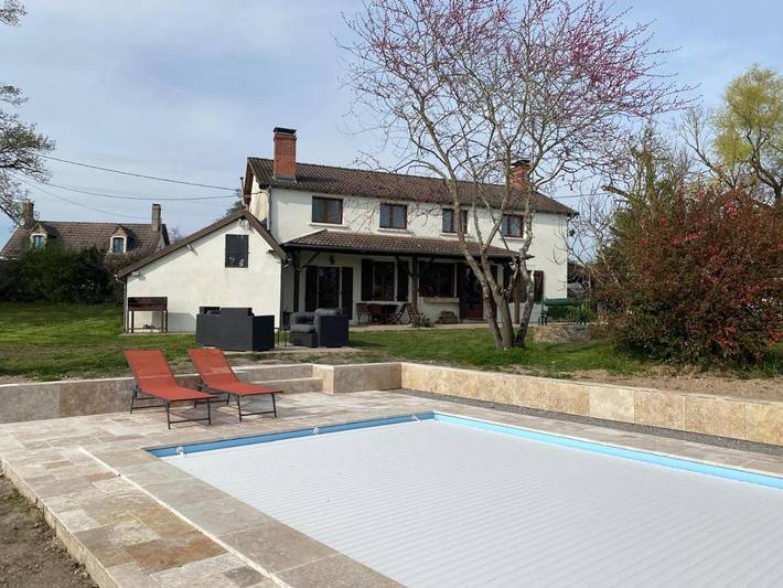 Maison de vacances pour 8 personnes, avec Terrasse et Jardin ainsi que Piscine et Vue