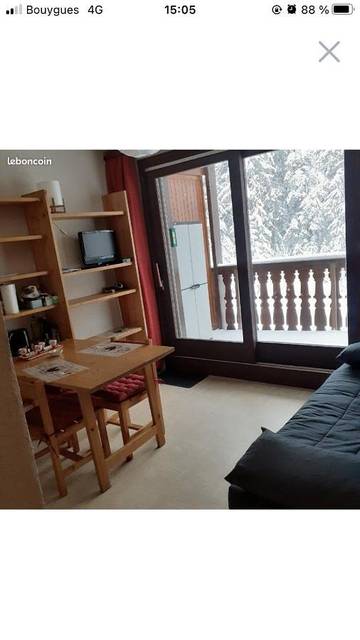 Gîte pour 3 personnes, avec vue et balcon à Mieussy
