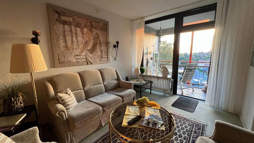 Ferienwohnung für 3 Personen, mit Balkon und Terrasse sowie Garten und Pool am Steinhuder Meer