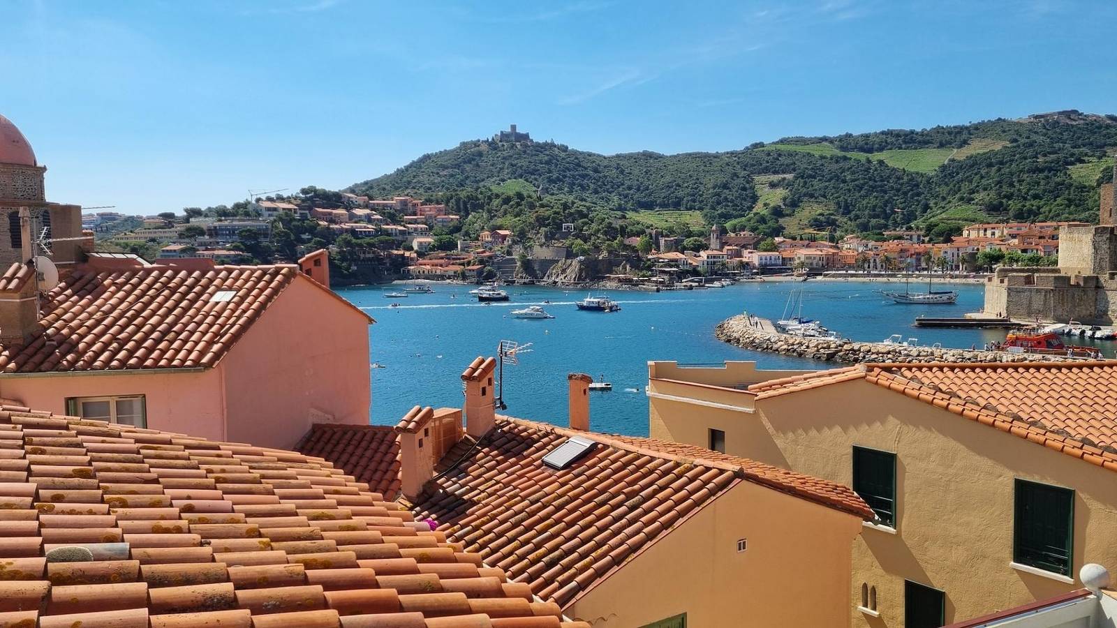 Les toits de Collioure in La Côte Vermeille, Colliure