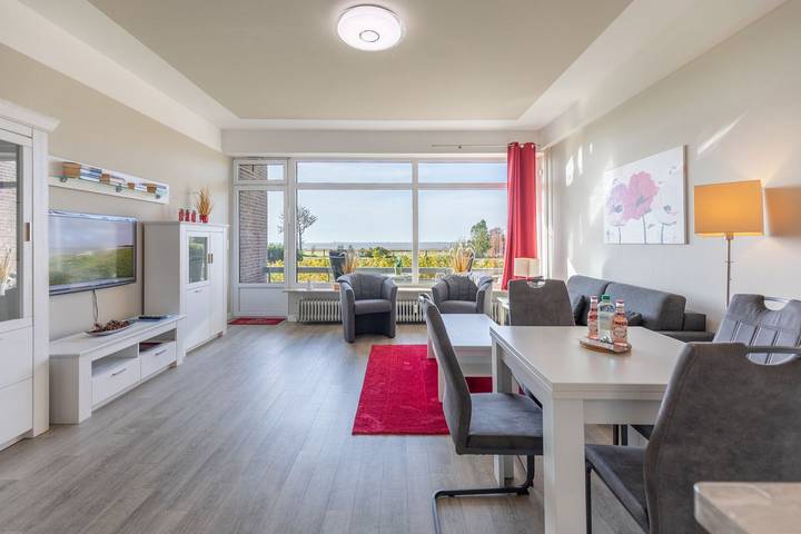 Ferienwohnung mit Meerblick für 4 Personen, mit Balkon und Ausblick in Husum