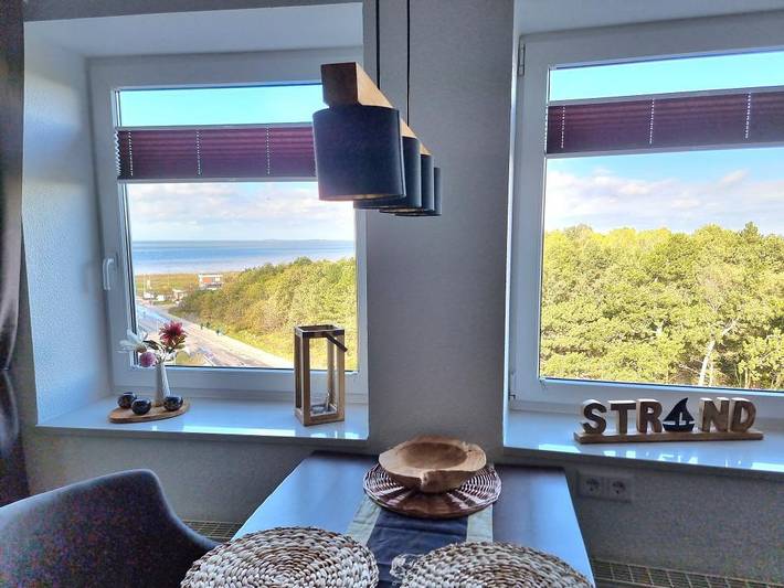 Ferienwohnung für 2 Personen, mit Meerblick und Balkon sowie Balkon/Terrasse in Sahlenburg