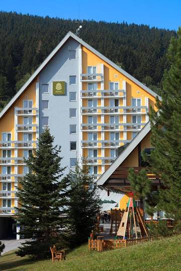 Hotel für 3 Personen, mit Pool und Terrasse sowie Sauna und Ausblick, mit Haustier in Spindlermühle