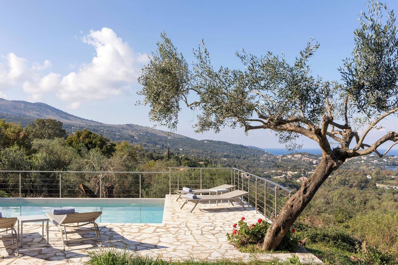 Villa Isyron, Divine Sea Views, Private Pool, Spacious Furnished Terrace, Corfu in Agios Stefanos (Corfu), Corfu