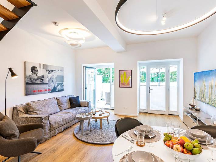 Ferienwohnung am Strand für 5 Personen, mit Balkon und Sauna auf Rügen