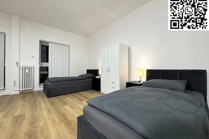 Ganze Wohnung, Modernes City-Apartment Düsseldorf | 4 Betten | Balkon | Top-Anbindung in Düsseldorf-Friedrichstadt, Düsseldorf