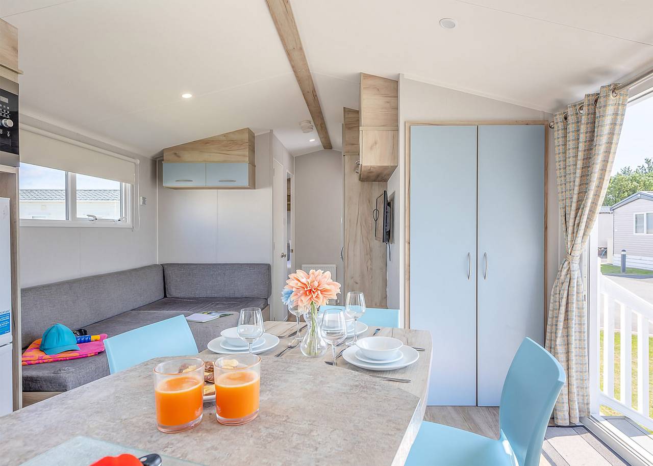 Gold Caravan with parking in Cornwall