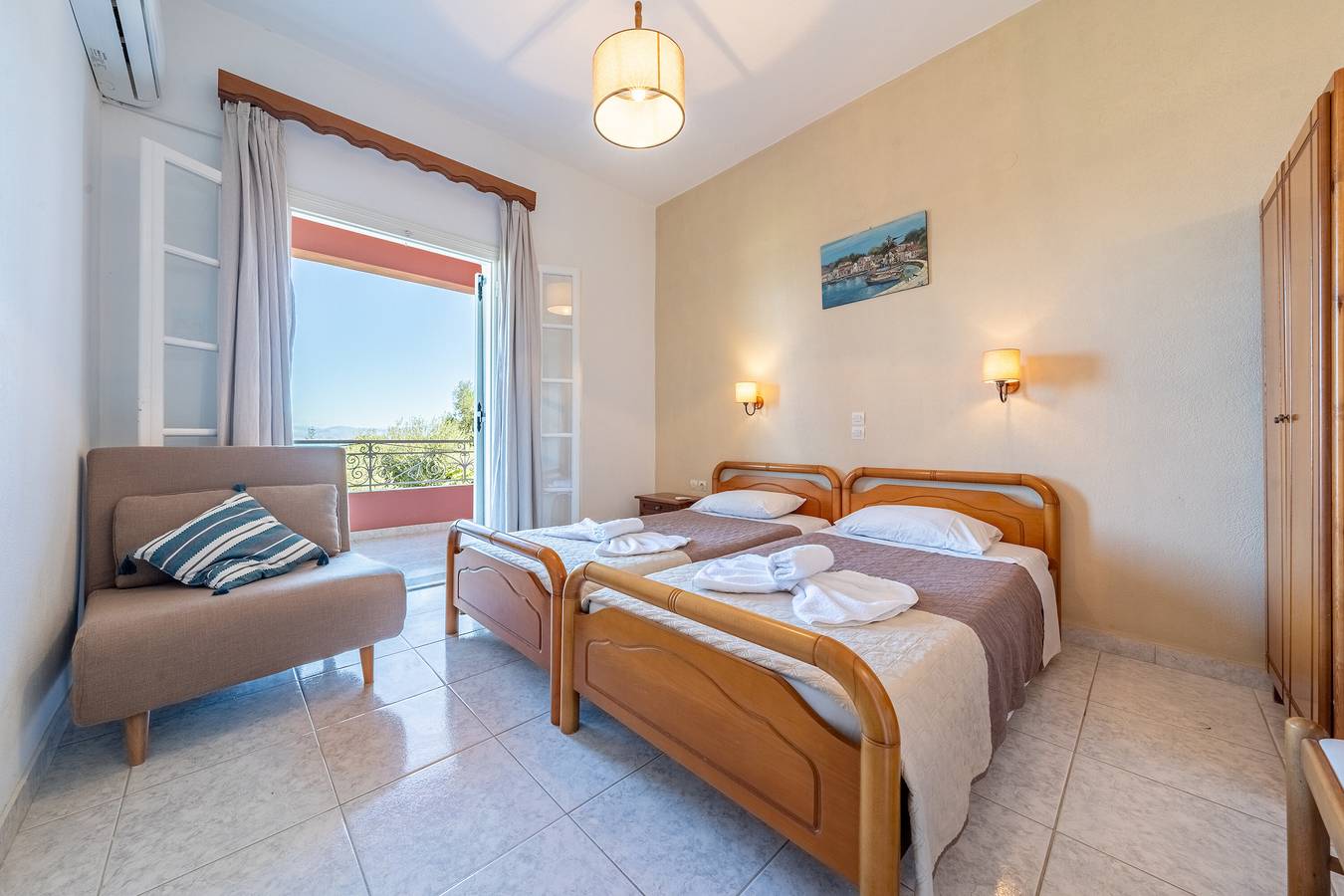 Apartamento entero, Apartamento '6' con vistas al mar, Wi-Fi y aire acondicionado in Corfú