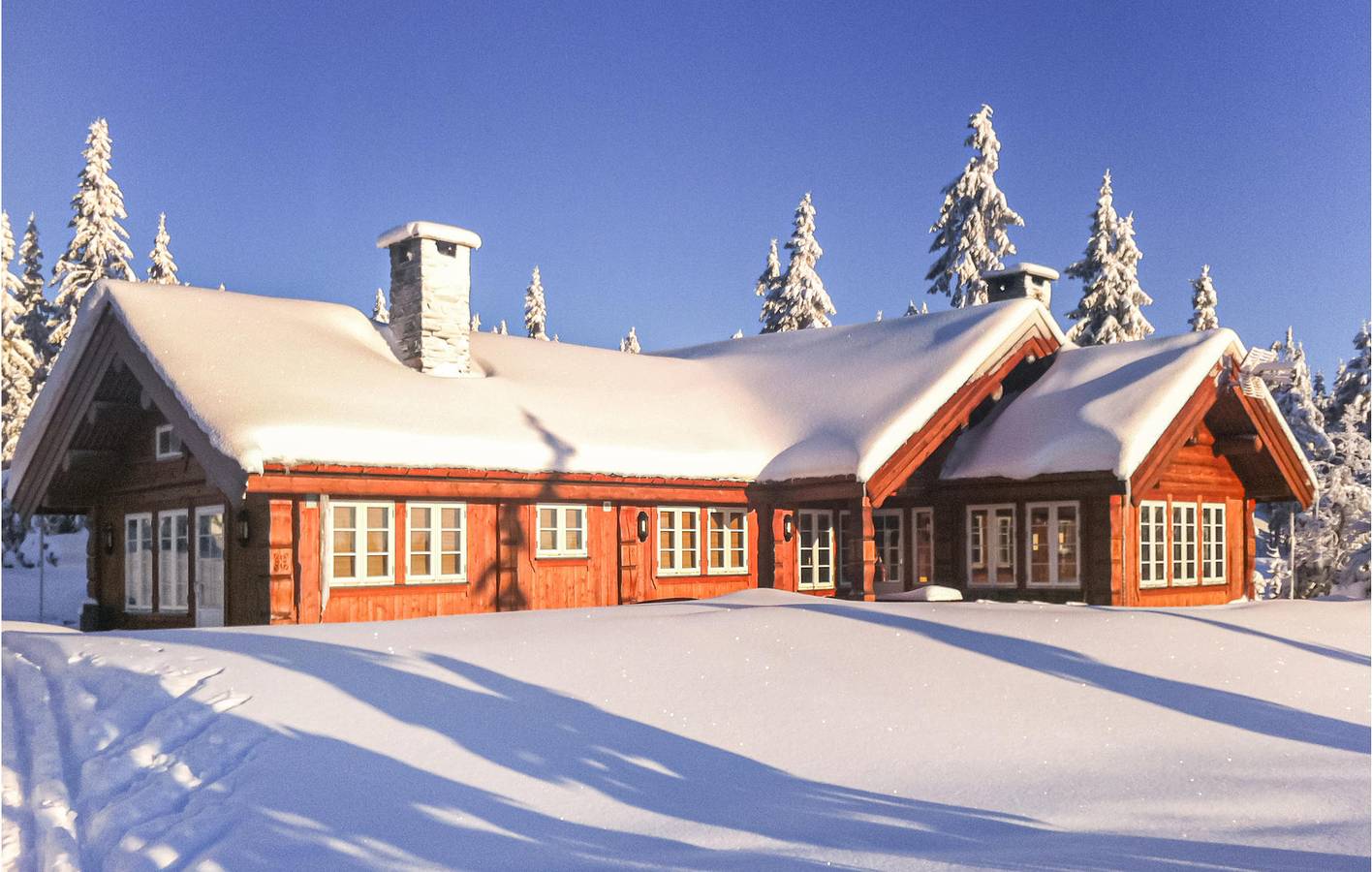 Feriehus for 5 personer med hage in Sjusjoen, Ringsaker 