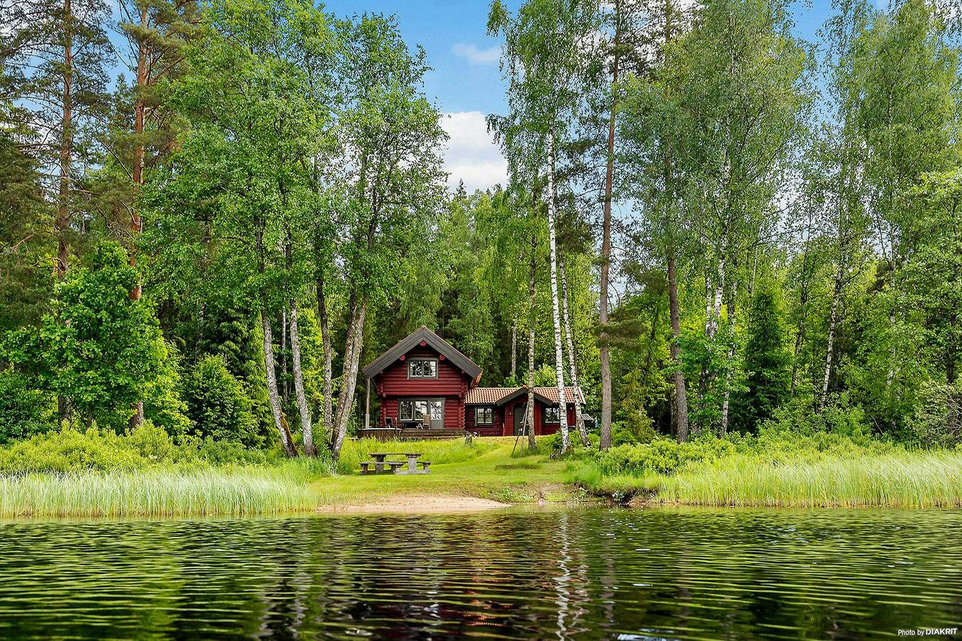Blockhütte mit Sauna am See in Isaberg in Nissafors, Isaberg