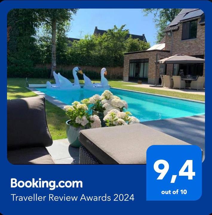 Gîte pour 2 personnes, avec piscine ainsi que vue et jardin, adapté aux familles à Genk