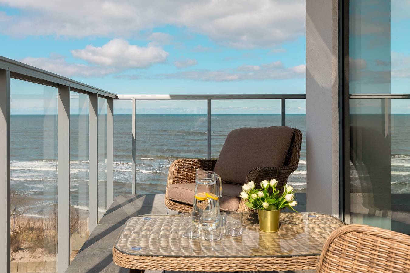 Ganze Wohnung, Ferienwohnung für 6 Personen mit Balkon/Terrasse in Mielno, Powiat Koszaliński