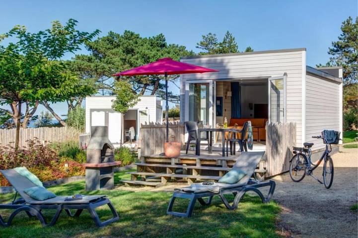 Camping pour 2 personnes, avec piscine et jardin, animaux acceptés