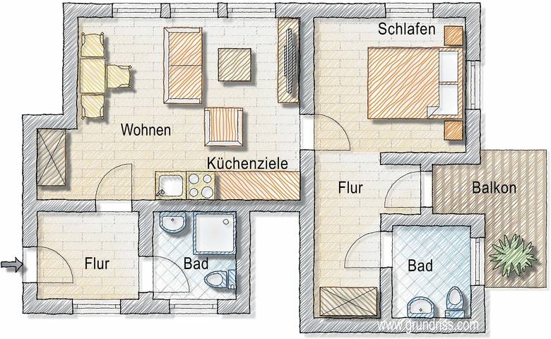 Ganze Ferienwohnung, Gästehaus Wangerland - Fw Wohnung 4 - Am Tief 19 in Horumersiel, Wangerland