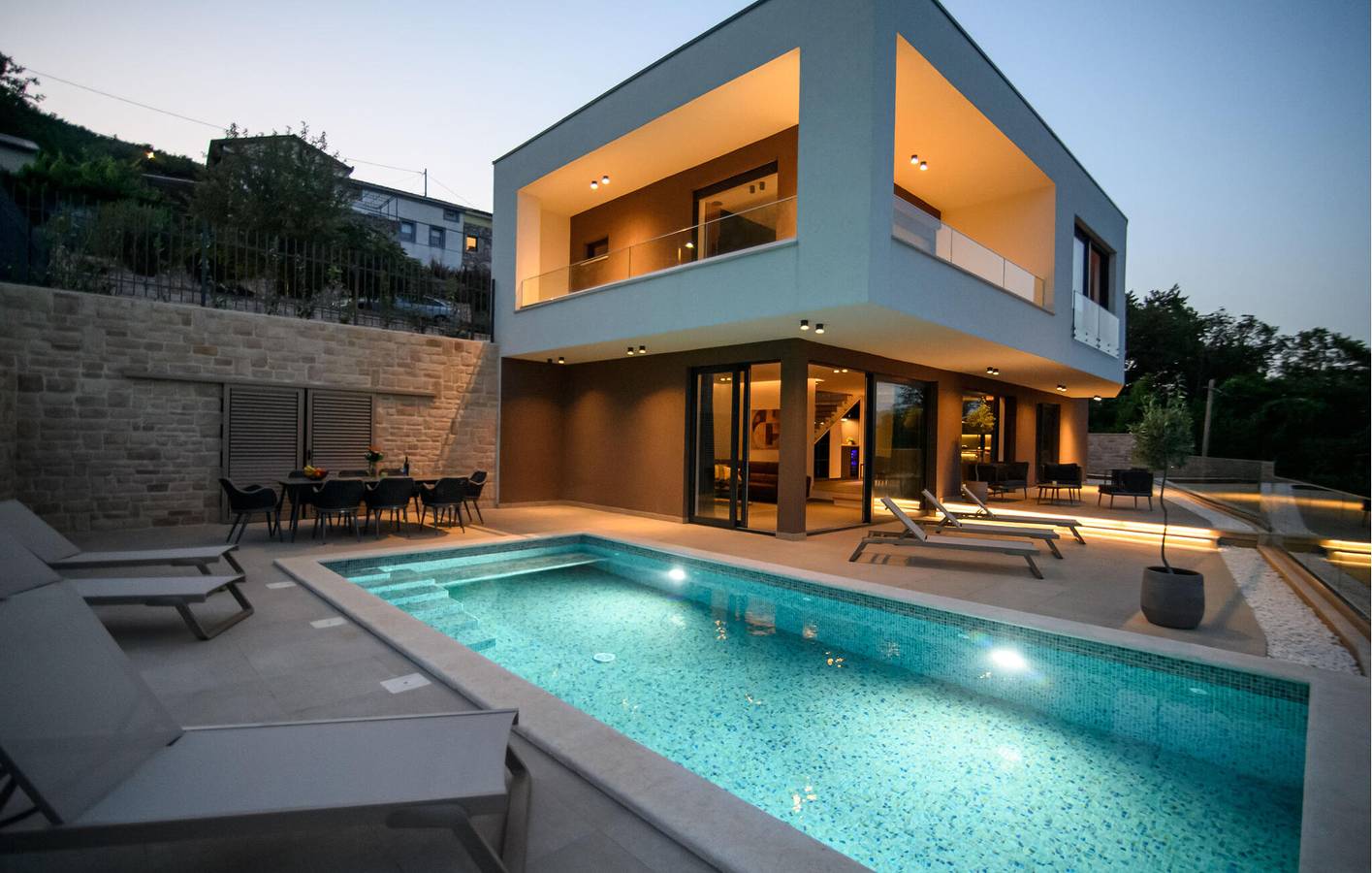 Ferienhaus für 8 Personen mit Pool in Medveja, Opatija Riviera