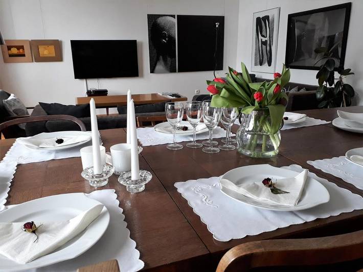 Apartament wakacyjny dla 10 osób, z Balkon i Taras oraz Ogród i Widok w Nałęczów