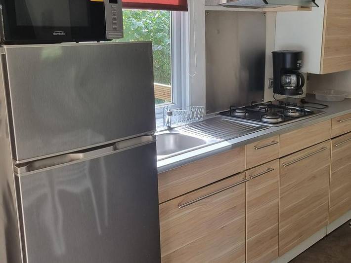 Camping Le Moulin Du Roy - Mobilheim 4 personen - Mobilheim Cottage Bois Confort - 2 Zimmer - Klimaanlage - 25m² - - - - - - - - - - - - - - - -. in Revel, Lauragais