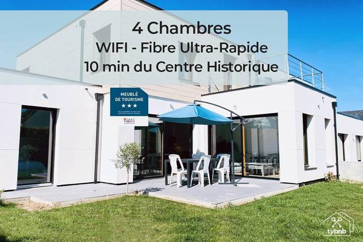 Villa pour 8 personnes, avec Balcon ainsi que Terrasse et Jardin à Vannes