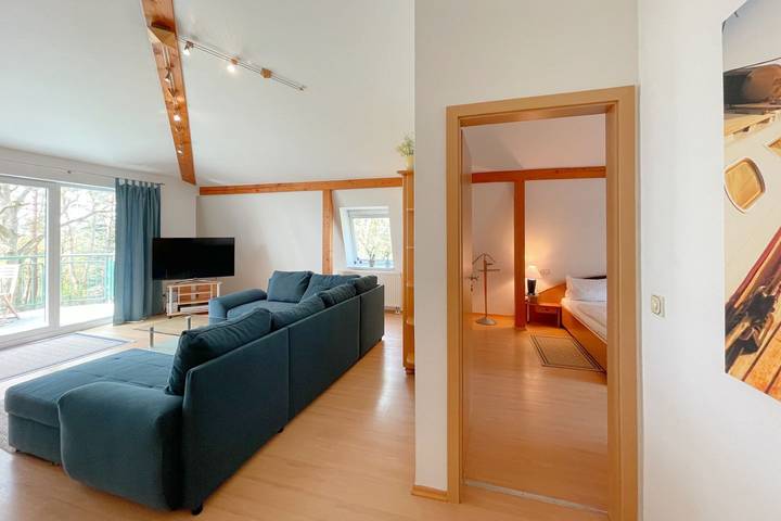 Ferienwohnung für 4 Personen, mit Balkon und Garten sowie Ausblick in Loddin