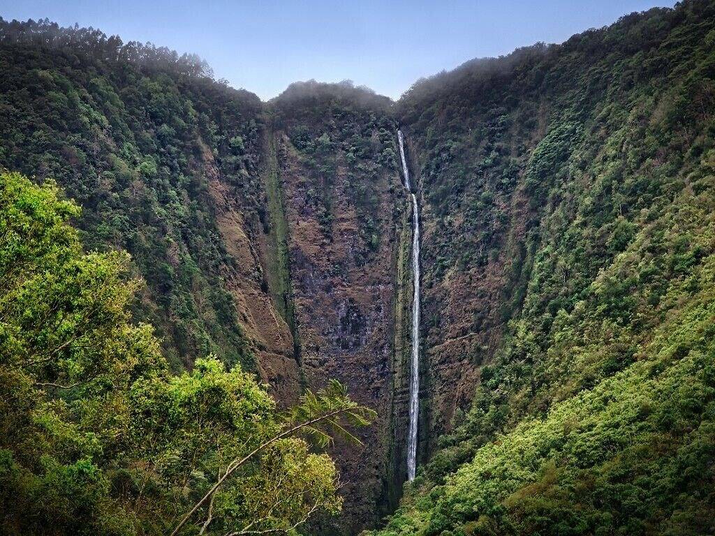Staffelung Waipio Tal und das Meer in Hamakua