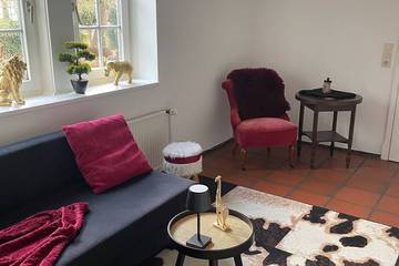 Ferienwohnung für 4 Personen, mit Terrasse und Garten sowie Sauna, mit Haustier in Wiehengebirge