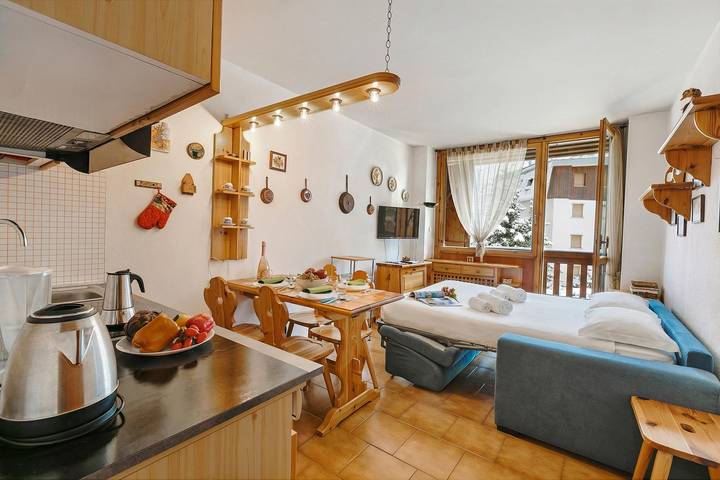 Ganze Wohnung, Studio Valleverde 11D Ski In Ski Out in Sestriere, Via Lattea