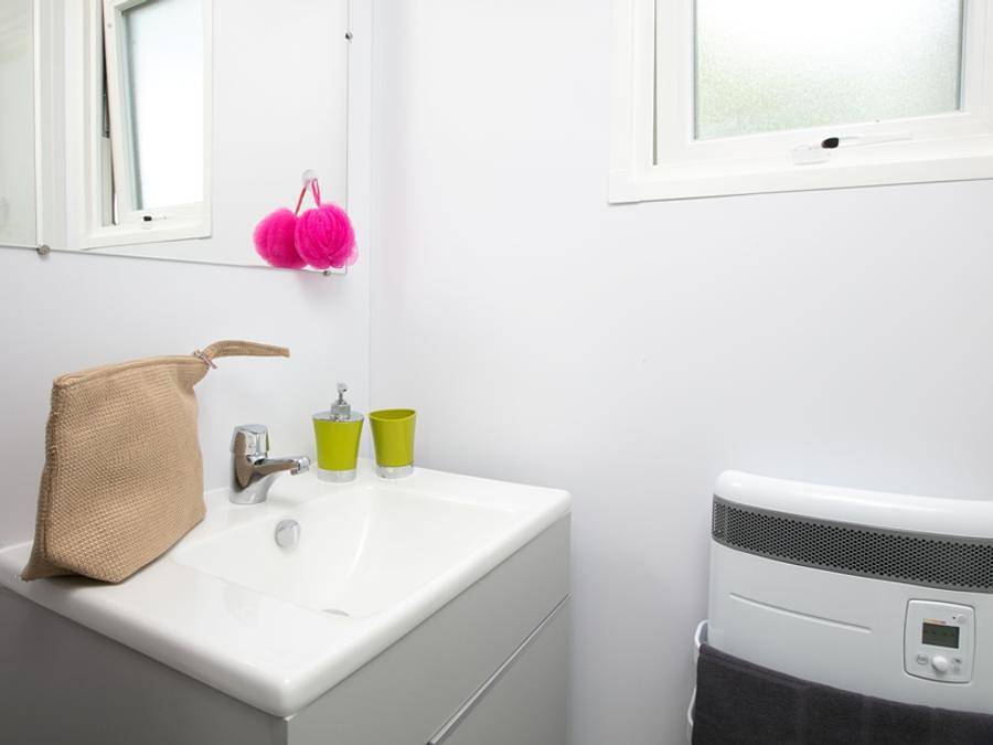 Flower Camping Le Haut Dick - Mobilheim 2 personen - Premium 23m² - 1 Schlafraum - getrenntes Bad/Wc - Geschirrspülmaschine - Terrasse - Tv in Carentan les Marais, Saint-Lô und Umgebung