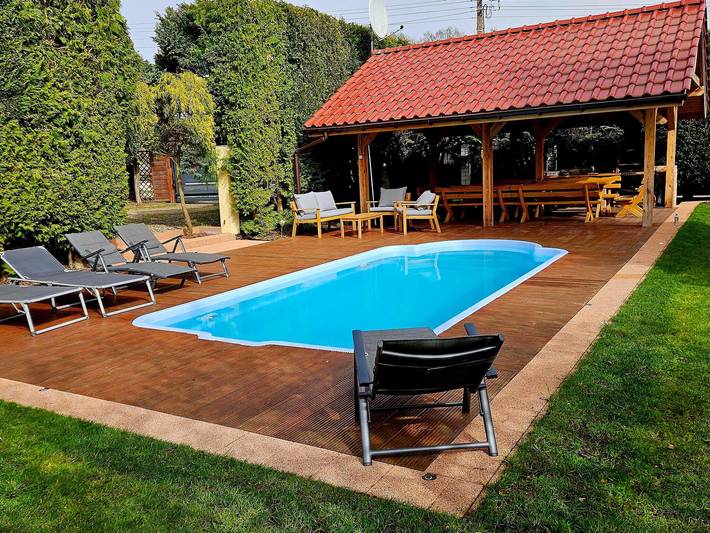 Ferienhaus für 14 Personen, mit Terrasse und Garten sowie Pool auf Wollin