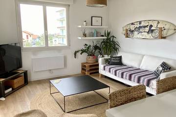 Gîte pour 4 personnes, avec balcon, animaux acceptés dans Plage Centrale Hossegor