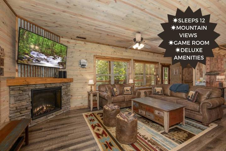 Vacation rental for 12 people, with pool and terrace in Blue Ridge Mountains