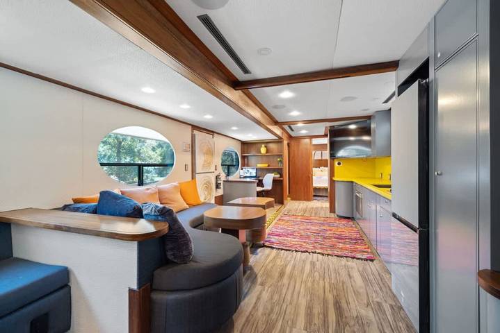 Chalet para 4 personas, con vistas al lago además de balcón y jardín en Texas