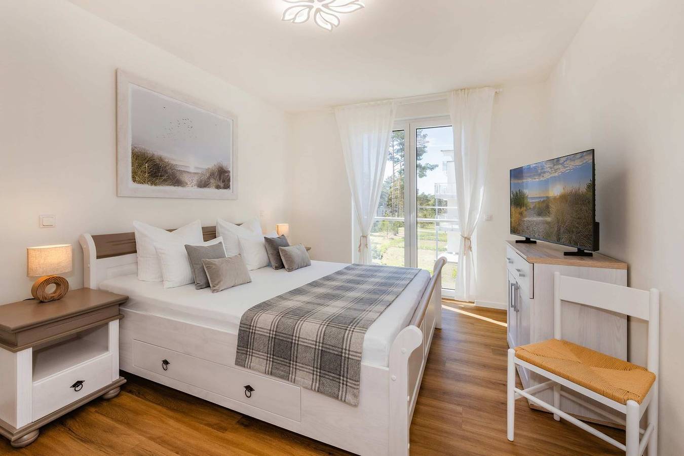 Ganze Wohnung, Ferienwohnung mit Sauna, Seeblick und Balkon am Stettiner Haff in Zirchow, Usedom