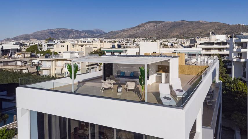 Apartamento entero, 1 Riviera Escape Penthouse con vista completa al mar in Voula, Región de Costa Sur de Ática