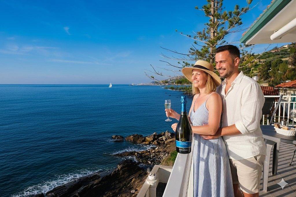 Ganze Wohnung, Unterkunft mit privatem Strandzugang | Ap43 in Piani-Ciapin, Cipressa