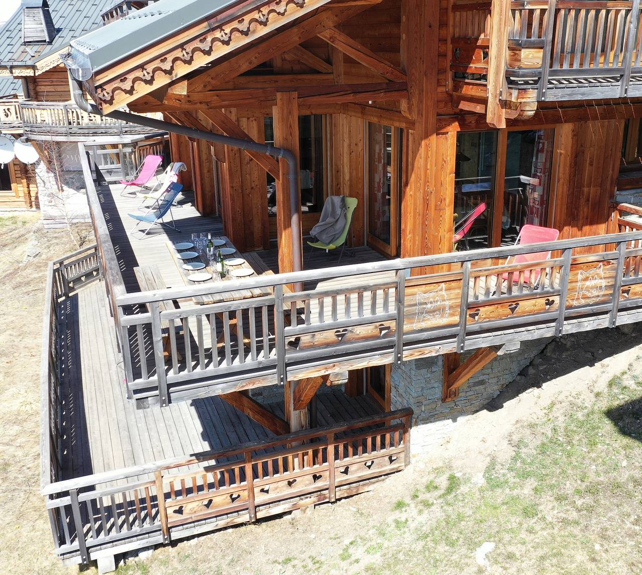 Chalet "Husky" avec vue sur les montagnes, terrasse privée et Wi-Fi in Mont-de-Lans, Les Deux Alpes
