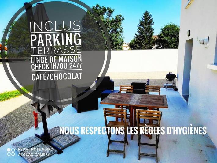 Gîte pour 4 personnes, avec Terrasse et Jardin à Viriat