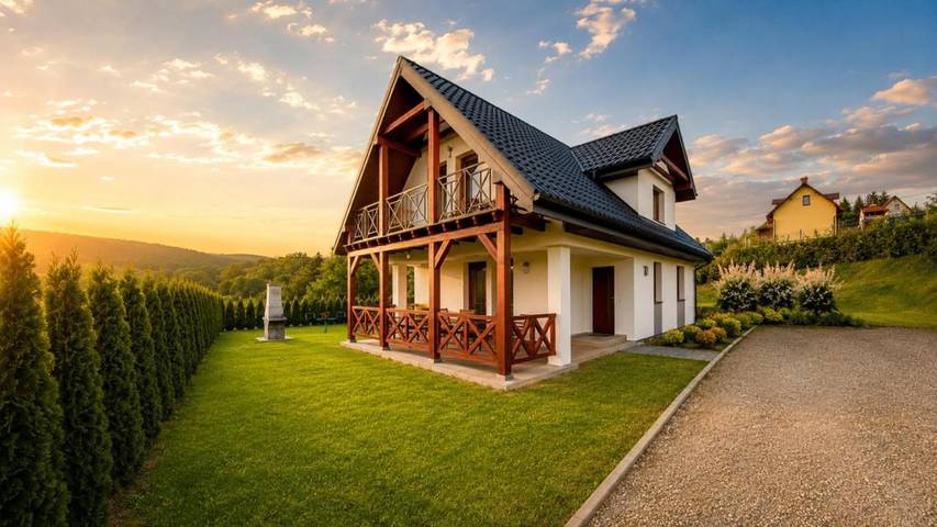 Domek letniskowy dla 10 osób, z widok i ogród w Solina