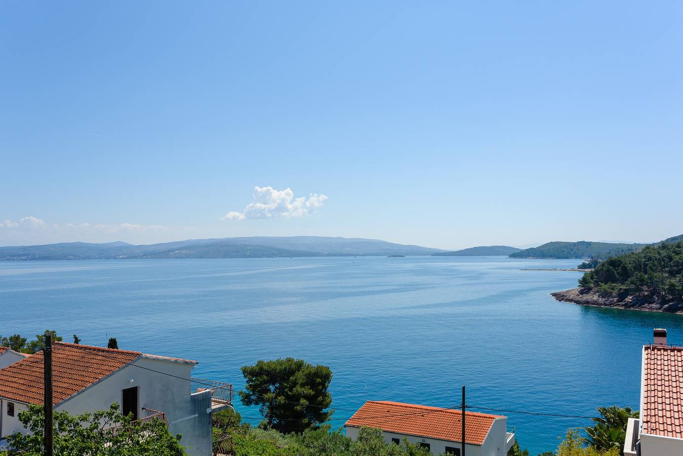 Ganze Wohnung, 1-Zimmer-Ferienwohnung mit Balkon und Meerblick Bucht Gornja Krusica, Solta A-20021-a in Stomorska, Solta